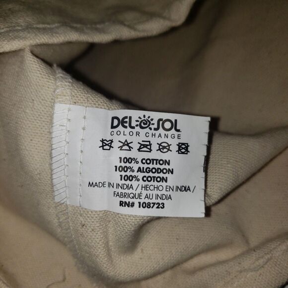 Del Sol Tote Bag One Size Natural Canvas Color Change Cozumel Parrot Palm - Picture 5 of 8